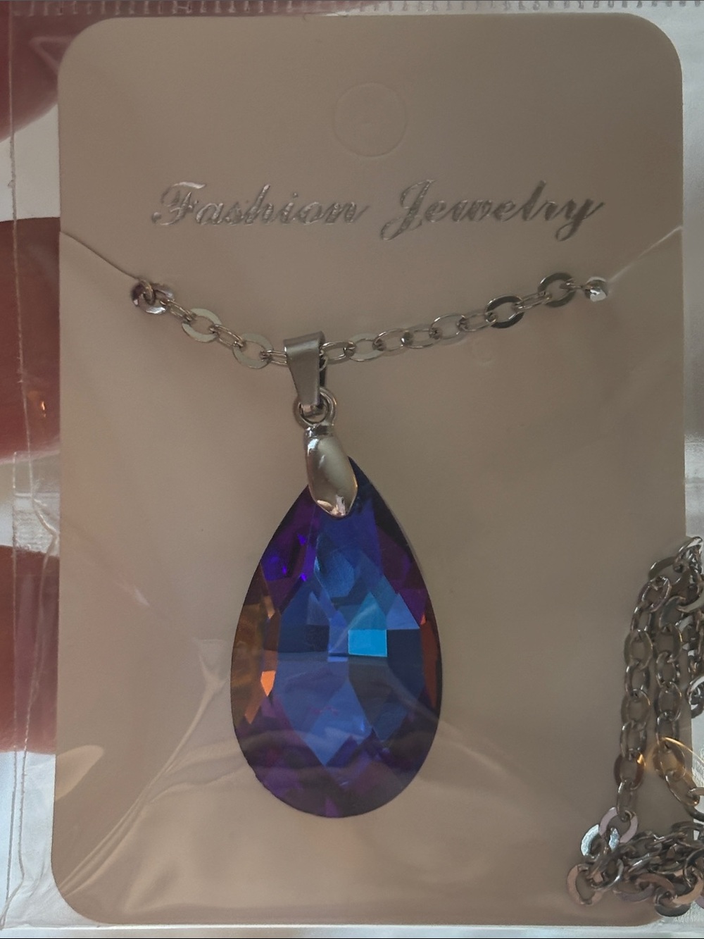 Teardrop Cubic Zirconia Necklace NEW (1) - Picture 9 of 13